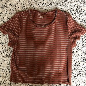 American Eagle Striped T Shirt